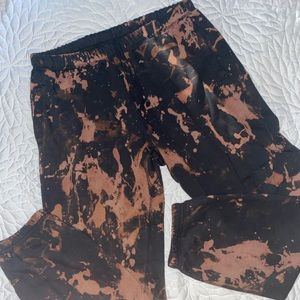 Custom bleach dye joggers